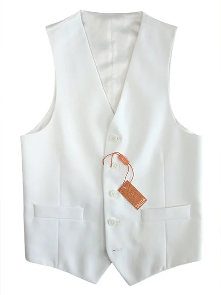 cotton vest jackets for men -Tallia 32944V Boys Suit Separate Vest- Skinny Fit - Solid - Stretch Fabric - White