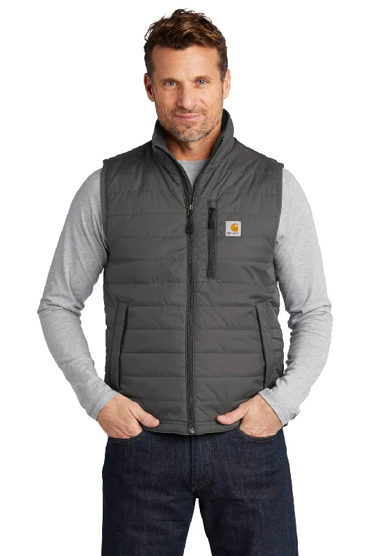 men's fashionable vests -Carhartt Mens Gilliam Full Zip Vest - Shadow Grey