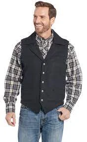 men's vest for evening wear -Cripple Creek Black Concealed Carry Vest/CR39066-46