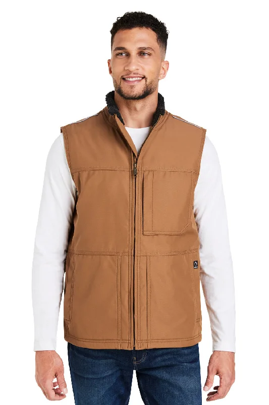 men's winter vests -Dri Duck Mens Rigor GrizzlyTec Full Zip Vest - Saddle Brown