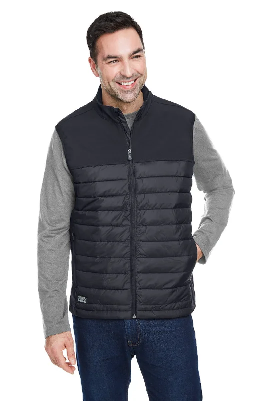 men's dress vests -Dri Duck Mens Summit Water Resistant Puffer Full Zip Vest - Black