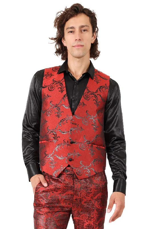 cotton waistcoats for men -FLORAL GREEK Vest