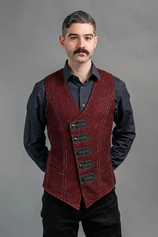 men's formal vest jackets -Harker Vest - Devil's Fury [Mens]