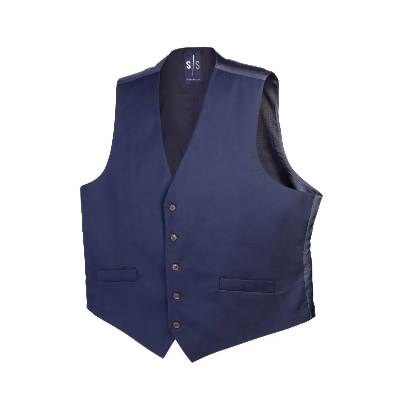 men's lightweight winter vests -Modern Navy Vest