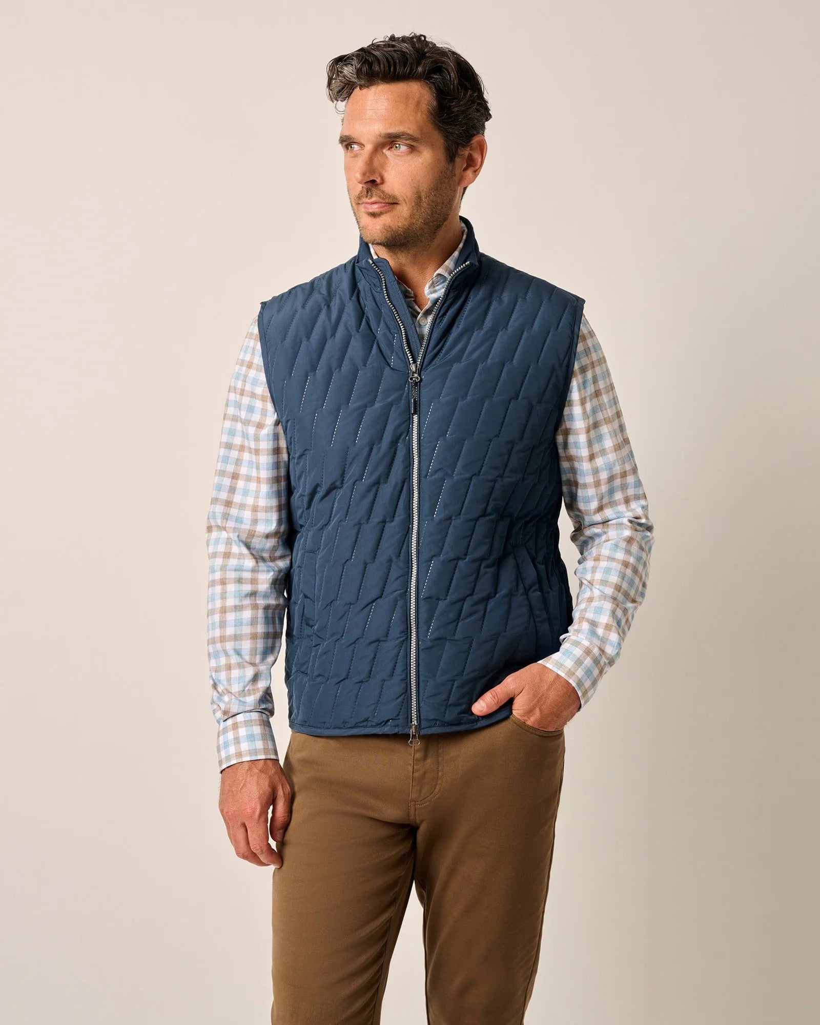 men's formal vest options -Johnnie-O Belfry Vest - Space