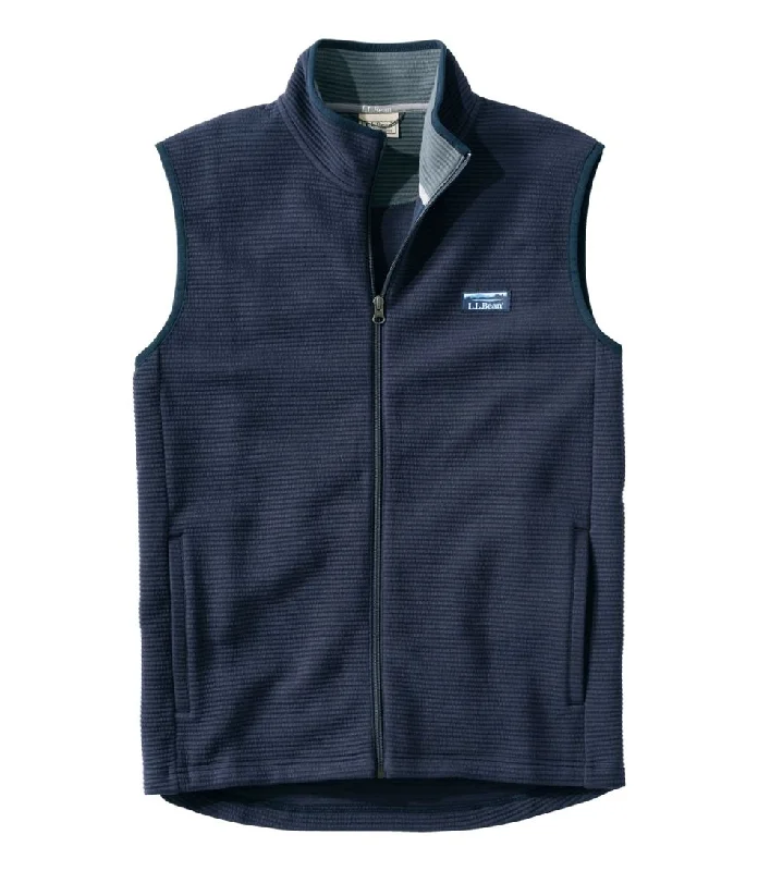 sleek vests for men -Men's Lakewashed Double-Knit Vest Classic Navy