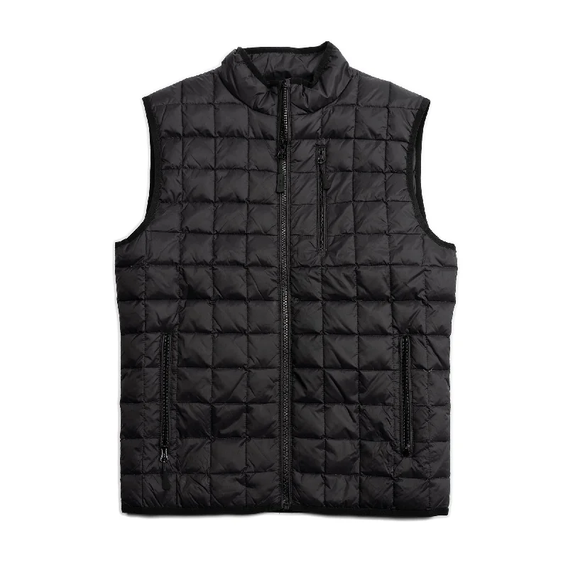 men's vests with zippers -Lightweight Down Vest - Black