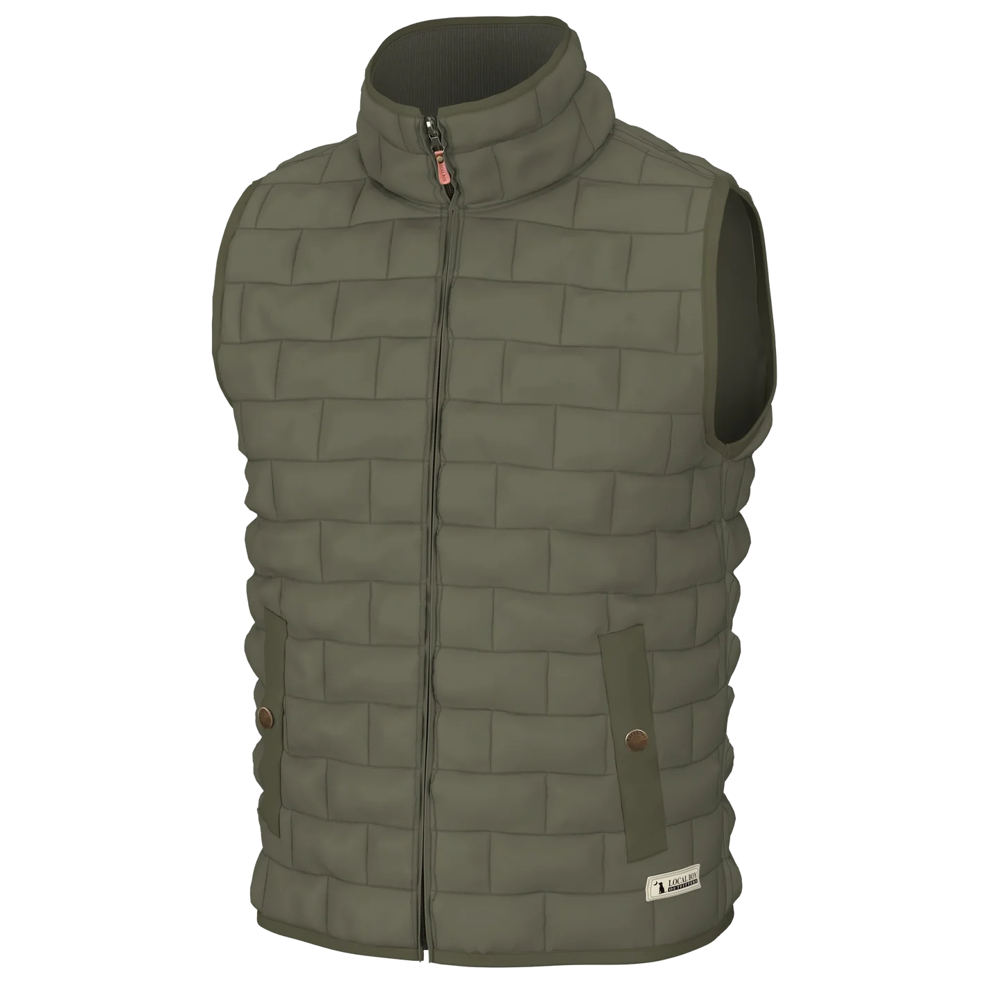 men's formal vest options -Brick Quilted Vest