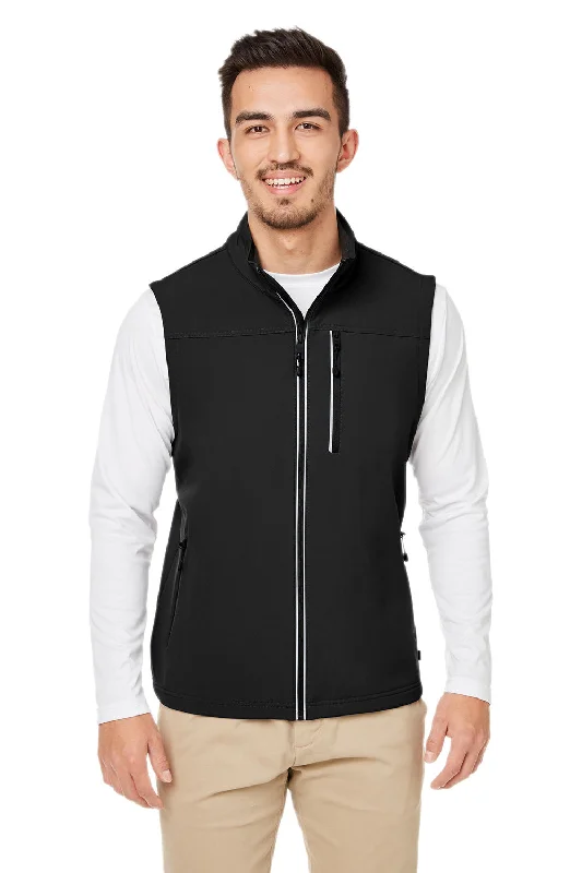 men's stylish vest jackets -Nautica Mens Wavestorm Wind & Water Resistant Full Zip Vest - Black