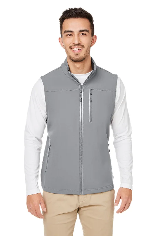 sleeveless jackets for men -Nautica Mens Wavestorm Wind & Water Resistant Full Zip Vest - Graphite Grey