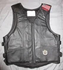 men's puffer vests -LAMBERT RIDE RIGHT ROUGH STOCK VEST-LEATHER