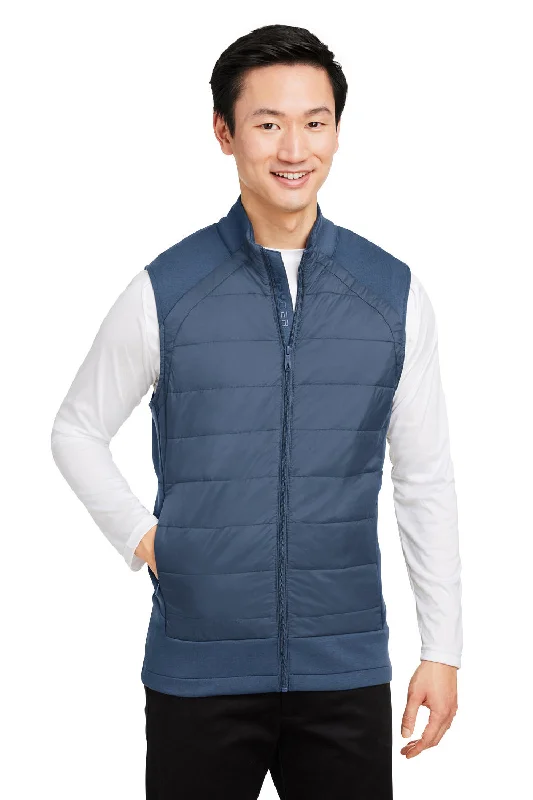 men's formal vests -Spyder Mens Impact Full Zip Vest - Frontier Blue