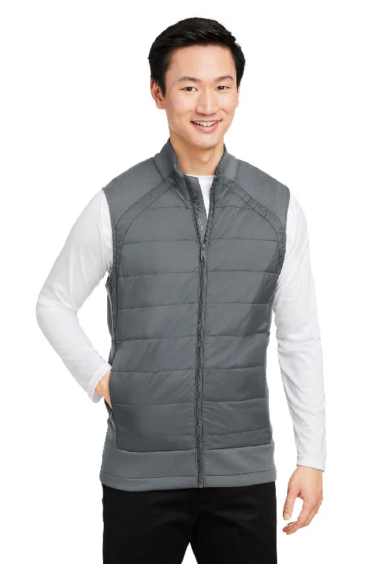 men's sporty vests -Spyder Mens Impact Full Zip Vest - Polar Grey