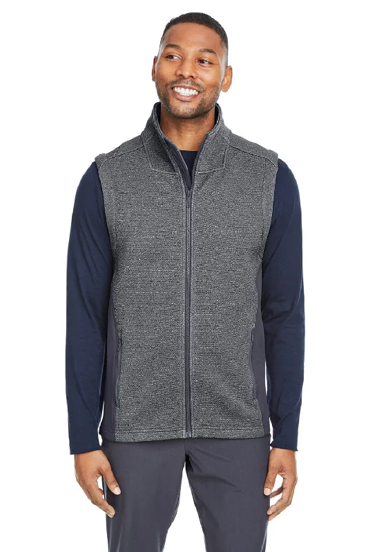 tailored vests for men -Spyder Mens Pursuit Full Zip Vest - Heather Black/Polar Grey