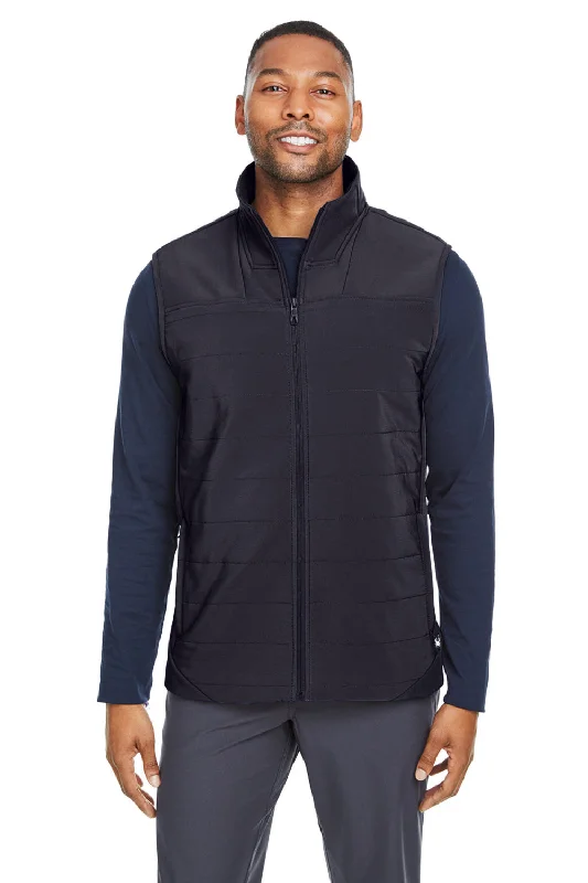 trendy vests for men -Spyder Mens Transit Full Zip Vest - Black