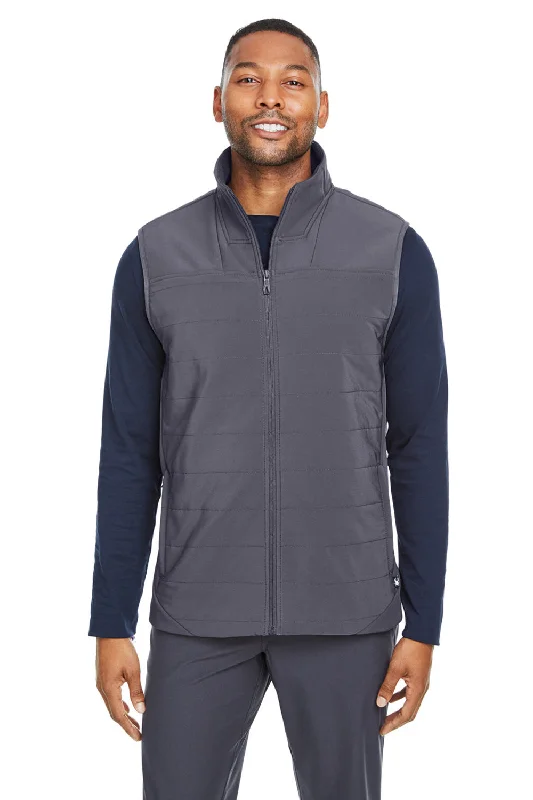 button-up waistcoats for men -Spyder Mens Transit Full Zip Vest - Polar Grey