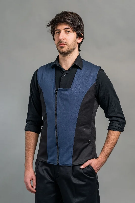 modern waistcoats for men -Starfleet 2293 Vest - Discovery Blue [Mens]