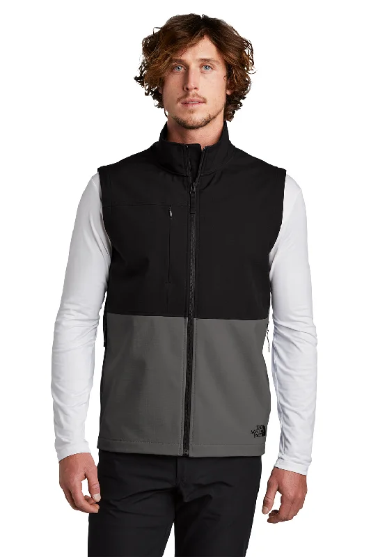 classic waistcoats for men -The North Face Mens Castle Rock Wind & Water Resistant Full Zip Vest - Asphalt Grey - Closeout