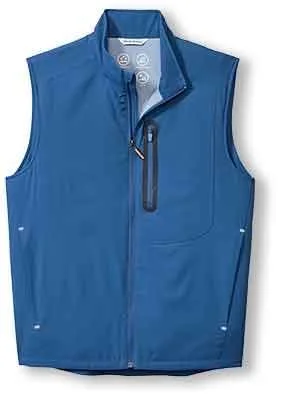 men's formal vests -Tommy Bahama Ocean Driver Vest - Bering Blue