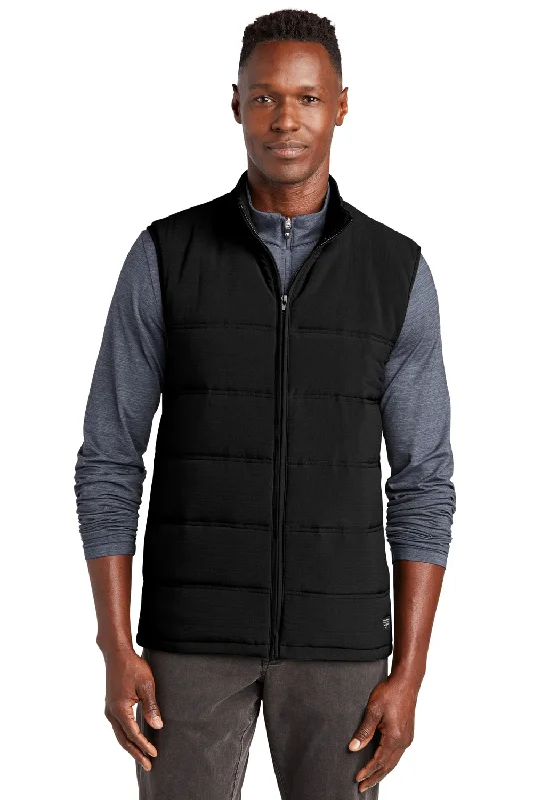 men's fashion vests -TravisMathew Mens Cold Bay Full Zip Vest - Black