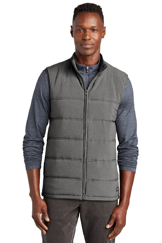 men's trendy waistcoats -TravisMathew Mens Cold Bay Full Zip Vest - Quiet Shade Grey