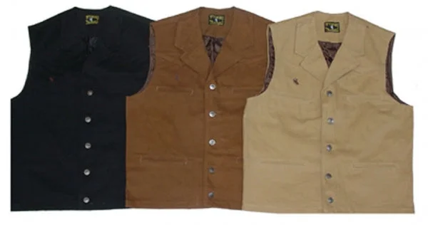 stylish waistcoats for men -Wyoming Traders Men's Bronco Canvas Vest