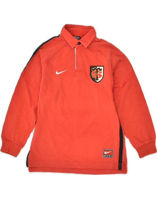 polo shirts for business casual wear -NIKE Boys Long Sleeve Polo Shirt 9-10 Years Small Red Cotton