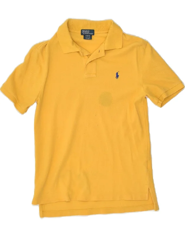 casual golf polo shirts for men -POLO RALPH LAUREN Boys Polo Shirt 10-11 Years Medium  Yellow Cotton