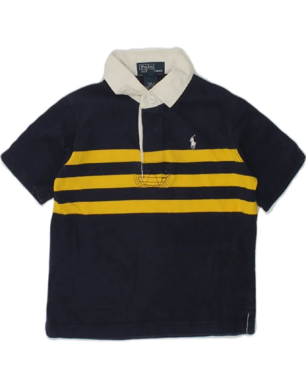 stylish plain polo shirts for men -POLO RALPH LAUREN Boys Polo Shirt 2-3 Years Navy Blue Striped Cotton