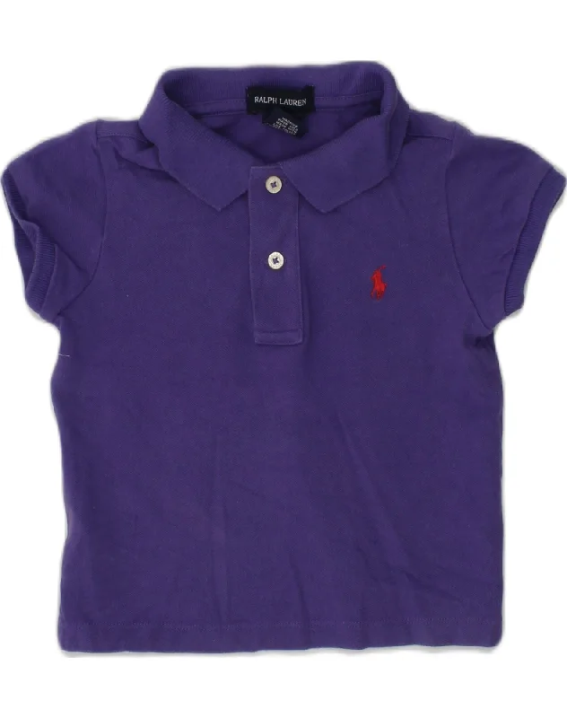 modern fit polo shirts for men -RALPH LAUREN Boys Polo Shirt 4-5 Years Purple Cotton