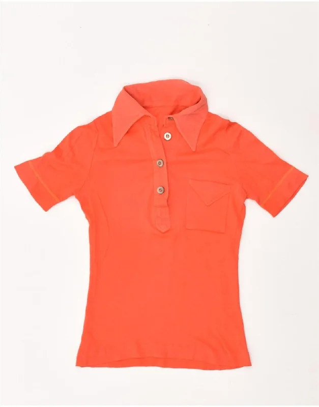 men's polo shirts for golf tournaments -VINTAGE Girls Polo Shirt 5-6 Years Orange