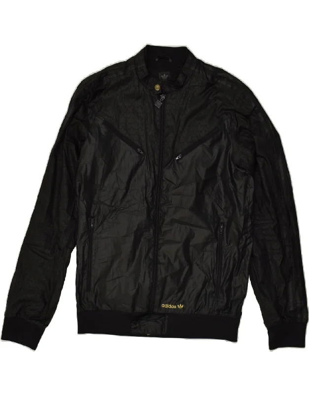 men's velvet jackets -ADIDAS Mens Bomber Jacket UK 36 Small Black Polyester