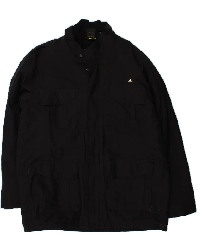 men's tailored jackets -ADIDAS Mens Clima Proof Utility Jacket UK 42 XL Black Nylon