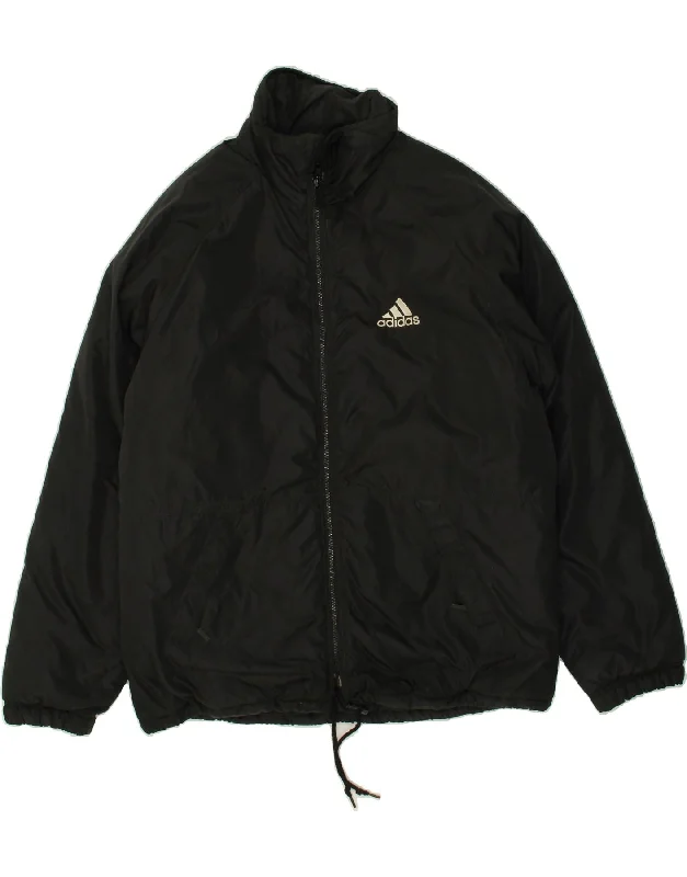 men's wool-blend jackets -ADIDAS Mens Padded Jacket UK 36 Small Black Polyester