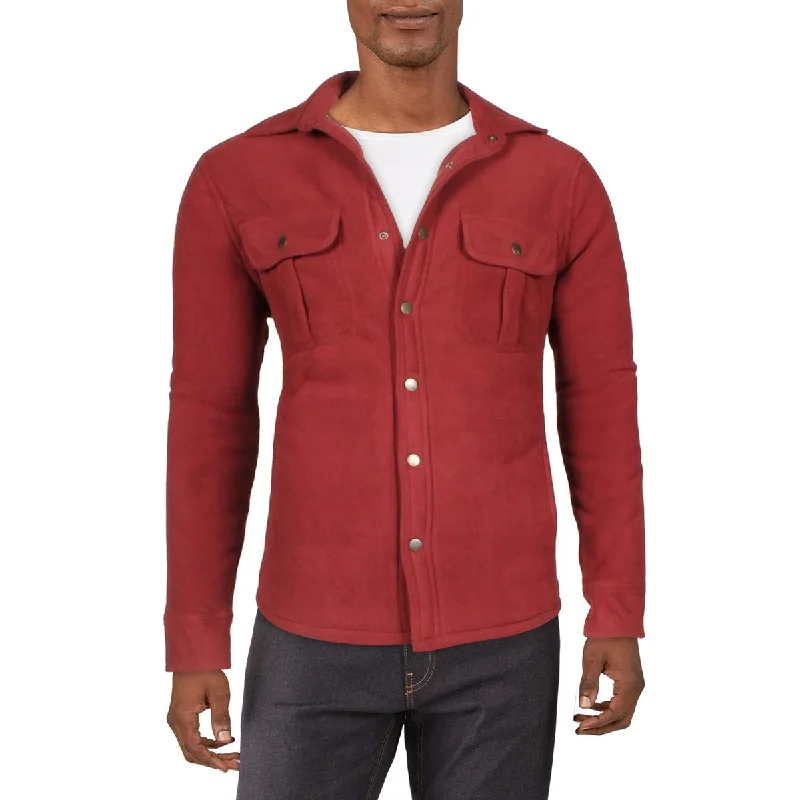 men's heavy-duty jackets -And Now This Mens Fleece Warm Shirt Jacket