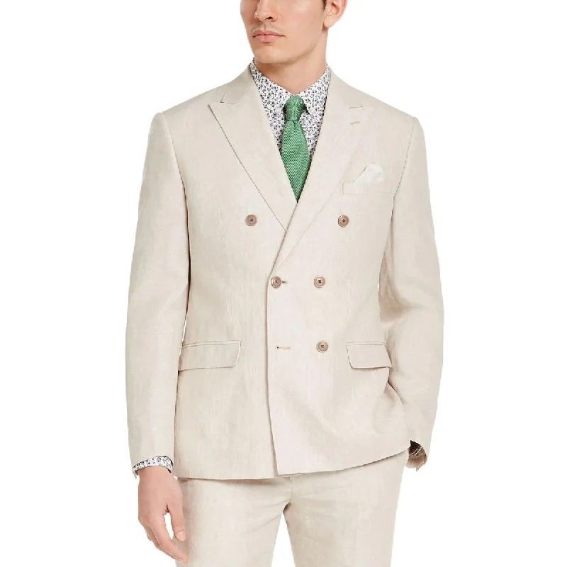 men's versatile jackets -Bar III Mens Linen Slim Fit Suit Jacket