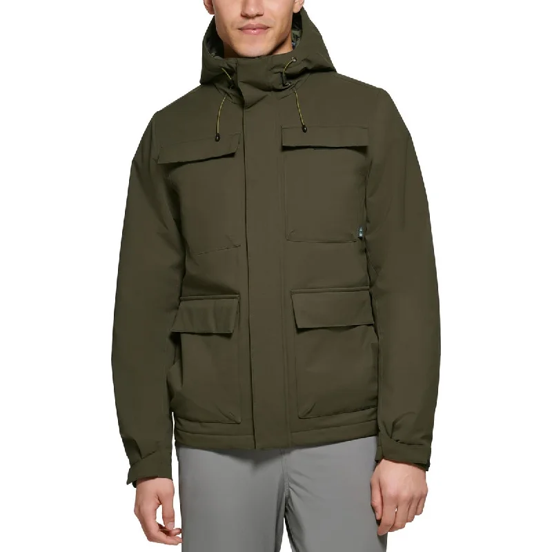 lightweight jackets for men -BASS OUTDOOR Mens Storm Rider Lightweight Midi Utility Jacket