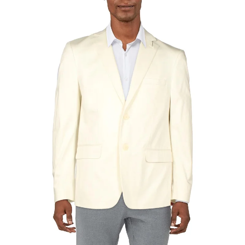 men's heavy-duty jackets -Calvin Klein Mens Menet Slim Fit Long Sleeve Suit Jacket