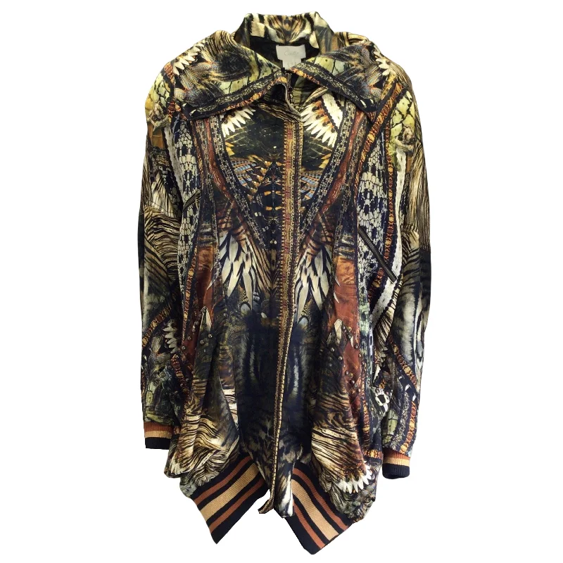 men's classic bomber jackets -Camilla Brown / Gold Multi Kakadu Calling Parka Jacket