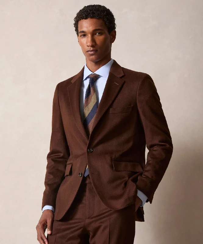 men's breathable jackets -Italian Cashmere Sutton Jacket in Chocolate