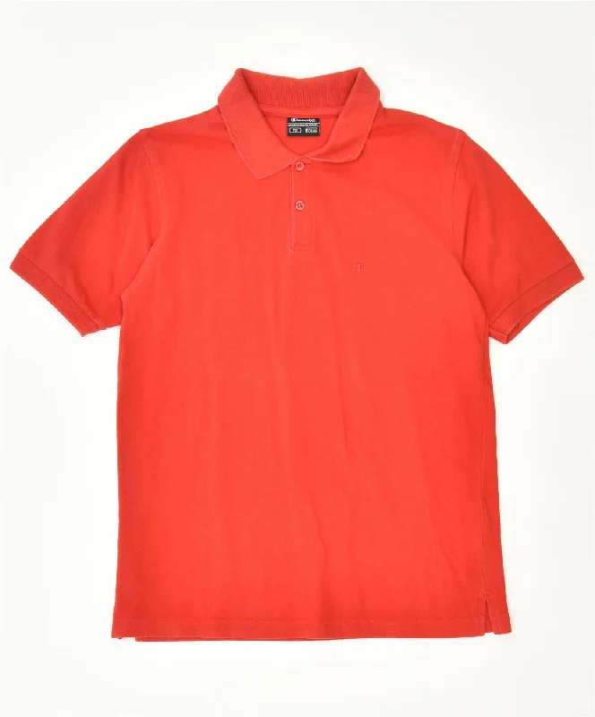 modern style polo shirts for men -CHAMPION Boys Polo Shirt 11-12 Years Red Cotton