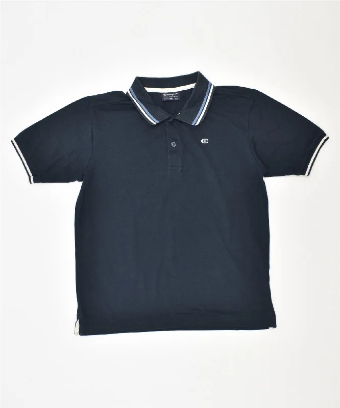 stylish polo shirts for men -CHAMPION Boys Polo Shirt 9-10 Years Medium Navy Blue