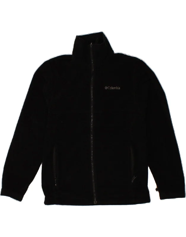 lightweight jackets for men -COLUMBIA Mens Fleece Jacket UK 36 Small Black Polyester