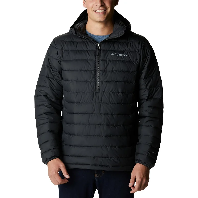 men's leather bomber jackets -Columbia Sportswear Mens Powder Lite Water Resistant Puffer Anorak Jacket