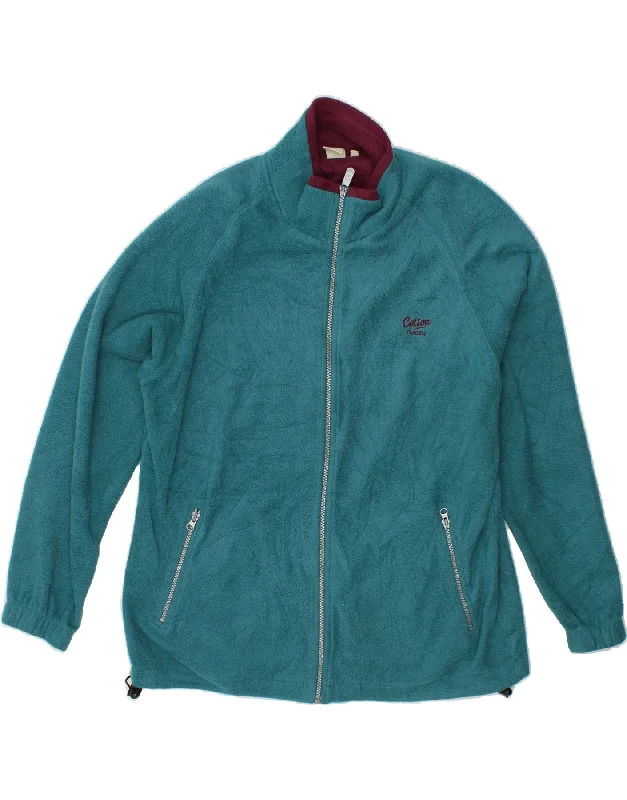 men's technical jackets -COTTON TRADERS Mens Fleece Jacket UK 40 Large Turquoise Polyester