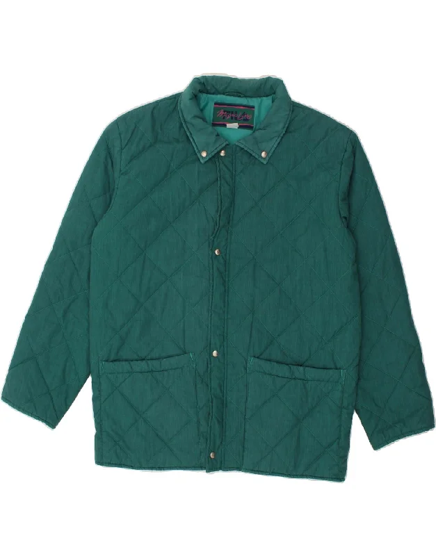 men's classic bomber jackets -FILA Mens Quilted Jacket UK 38 Medium Green