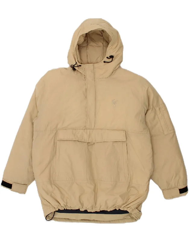 men's double-breasted jackets -FREDDY Mens Hooded Anorak Jacket UK 42 XL Beige