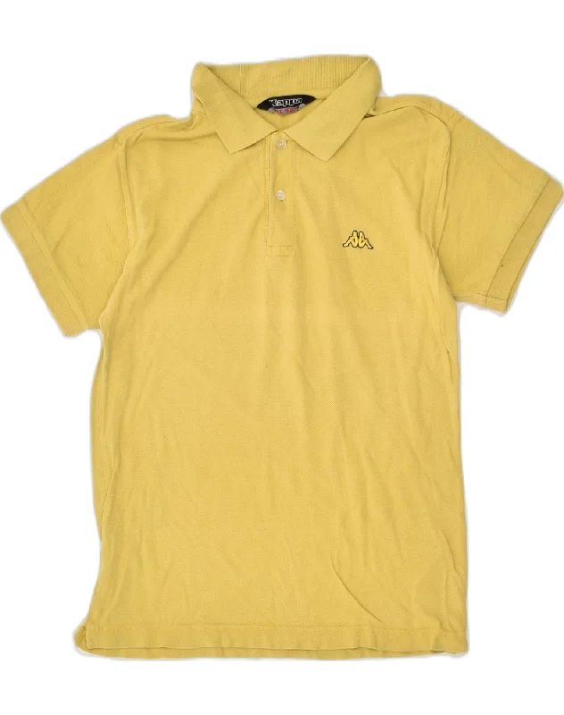 men's breathable polo shirts -KAPPA Boys Polo Shirt 11-12 Years XL  Yellow Cotton