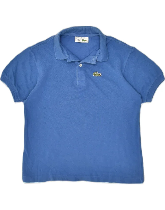 men's breathable polo shirts -LACOSTE Boys Polo Shirt 10-11 Years Blue Cotton