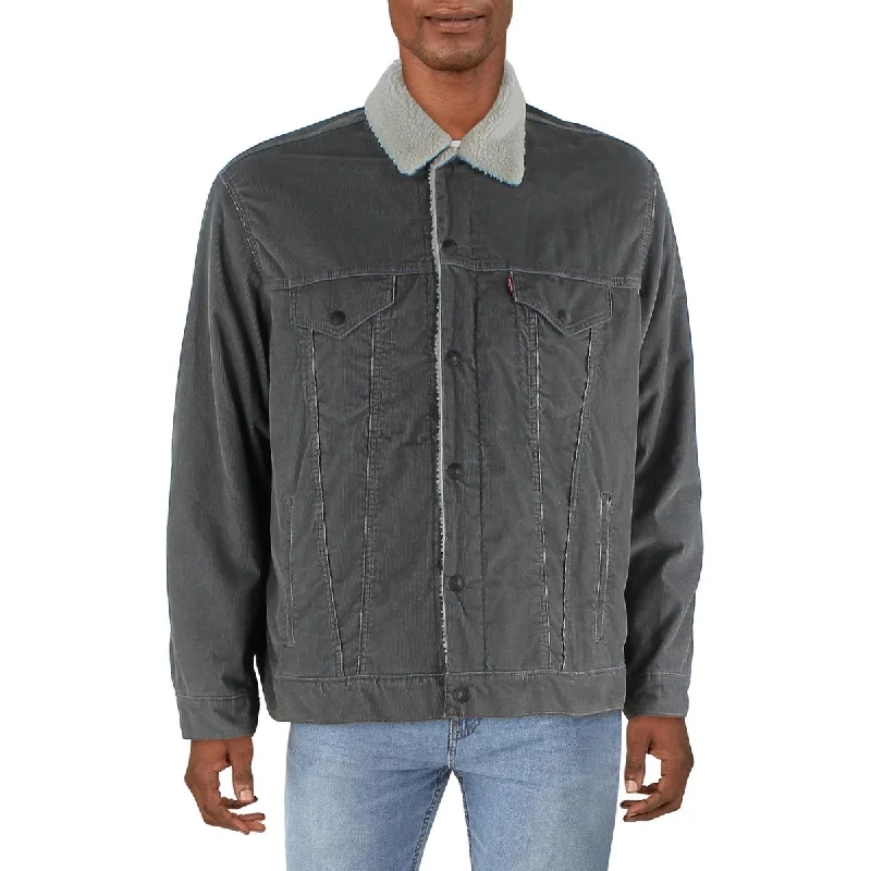 men's stylish coats and jackets -Levi Strauss & Co. Mens Fleece Lined Vintage Trucker Jacket